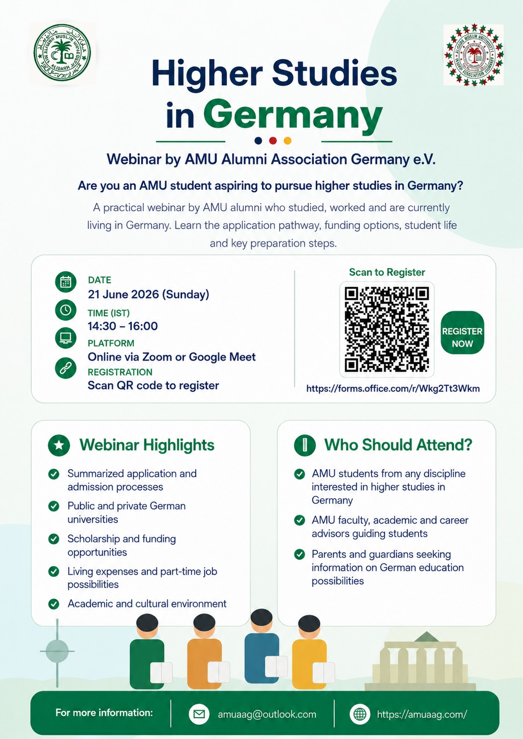 Event flyer — Webinar: Higher Studies in Germany